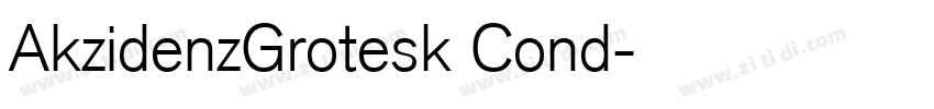 AkzidenzGrotesk Cond字体转换